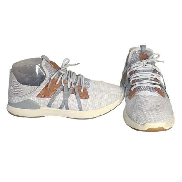 OLUKAI Mio Li in Mist Grey/Poi Mesh Lace Up Sneakers Men's Size 8 - Picture 3 of 10